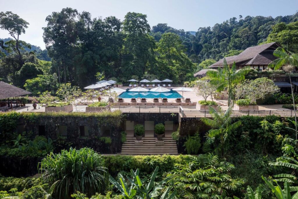 The Datai Langkawi - pool outside area. 