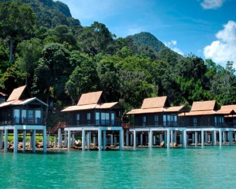 berjaya langkawi resort - accomdation on stilts in the sea